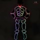 DMX 512 programmable optic fiber led glowing costume
